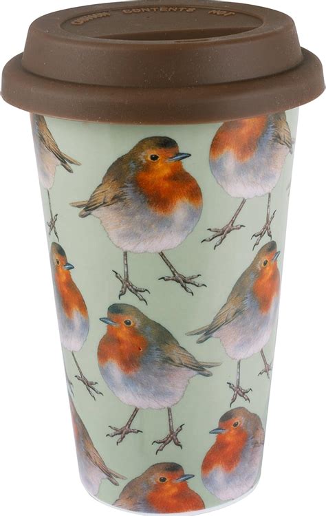 “into The Wild” Robin Porcelain Travel Mug By Creative Tops 350 Ml 9 Fl Oz Uk