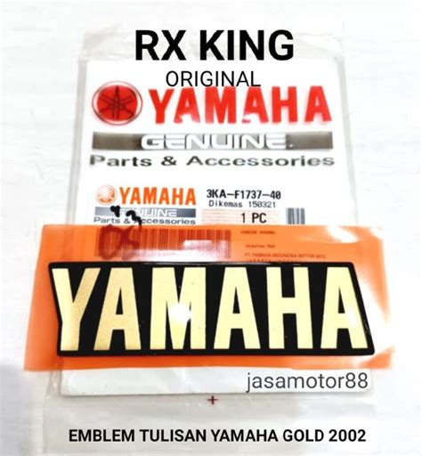 Emblem Stiker Logo Tulisan Yamaha Rx King Gold Original Lazada