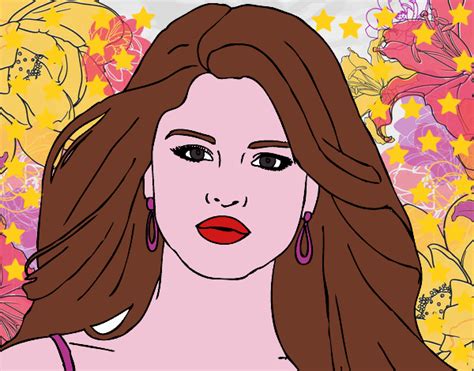 Desenho De Selena Gomez Primeiro Plano Pintado E Colorido Por Usu Rio