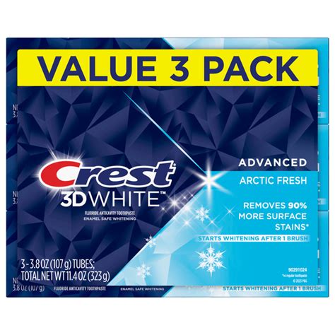 Save On Crest 3D White Fluoride Whitening Toothpaste Arctic Fresh 3