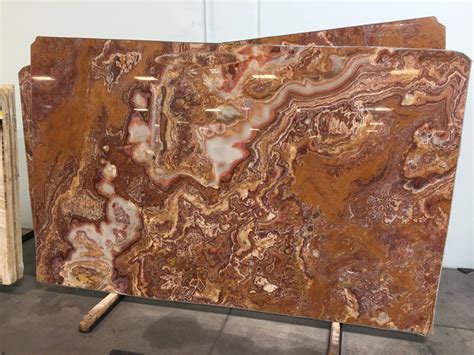 Onyx Slabs | Stone Slabs - Fantastich Vulcano Polished Red Onyx Slabs