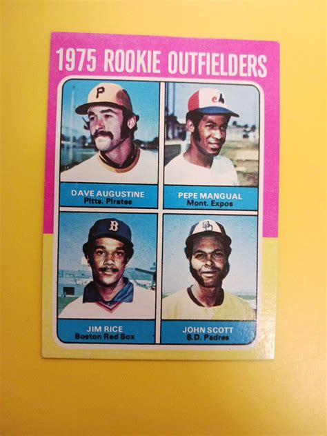 1975 Topps 1975 Rookie Outfielders 616 Pepe Mangual Jim Rice John