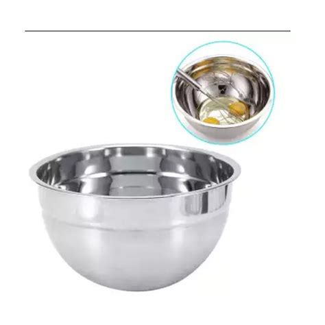 Jual Mixing Bowl Stainless Steel 26CM TEBAL Baskom Stainless 26cm