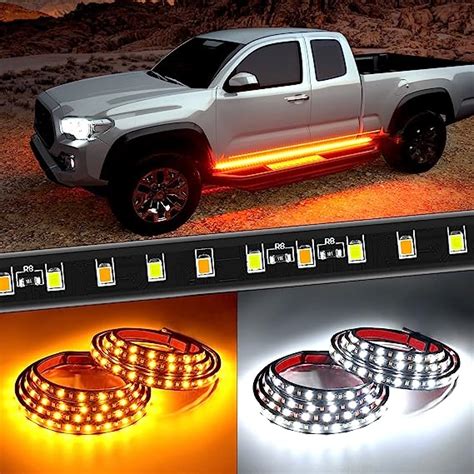 Nilight Truck Running Board Lights Pcs Inch Led Side Maker White