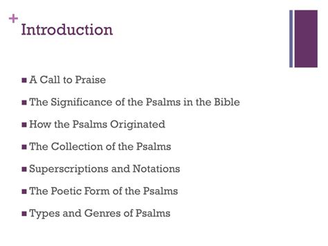 PPT - Psalms: Structure, Content & Message PowerPoint Presentation - ID ...