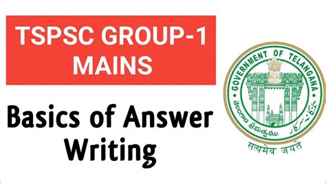 Tspsc Group Mains Basics Of Answer Writing Mission Kohinoor