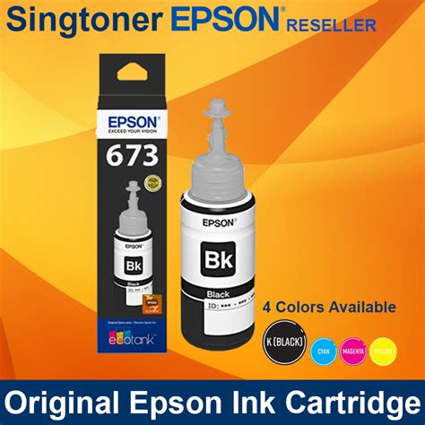 EPSON T673100 BLACK INK BOTTLE FOR L800 T6731 Singtoner One Stop