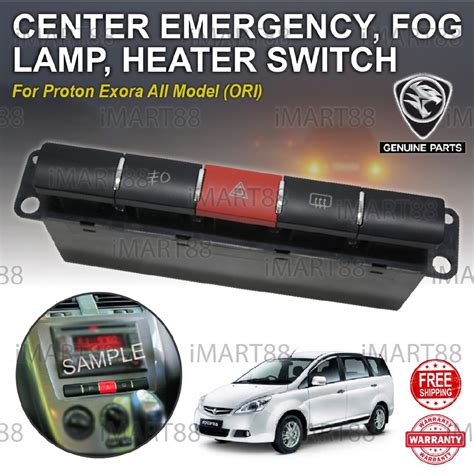 Original Proton Exora Center Fog Lamp Heater Emergency Switch Suis