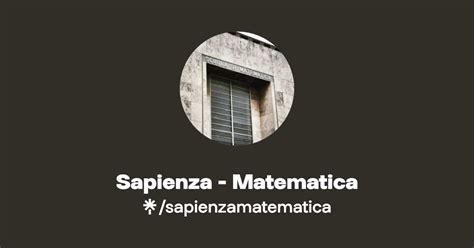 Sapienza Matematica Instagram Linktree