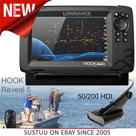 Lowrance Hook Reveal 7 CHIRP Fishfinder Chartplotter 50 200 HDI