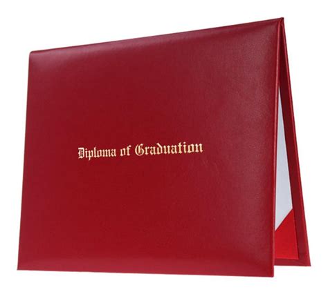 Red Imprinted Diploma Cover - High School & College Diploma Covers – Graduation Diploma Cover