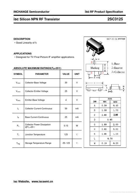 Sc Datasheet Transistor Equivalent Inchange Semiconductor