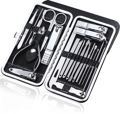 HUTVD Tagliaunghie Set Professionale E Pedicure 21 Pezzi Tagliaunghie