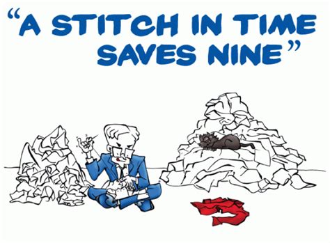 Meaning of A stitch in time saves NineÂ