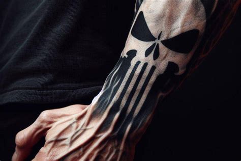 Punisher Tattoo Unleashing Vigilantism In Ink Your Own Tattoo Design