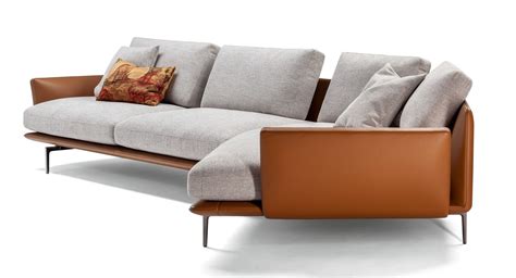 Get Back Sectional Leather And Fabric Sofa By Poltrona Frau Design