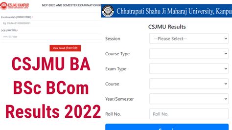 Csjmu Ba Bsc Bcom Results 2022 B A B Sc B Com M A B Ed M Sc 1st