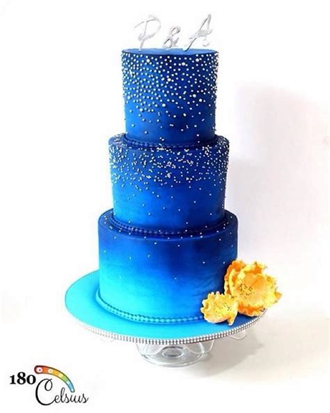 Starry Nights Wedding Cake Decorated Cake By Joonie Cakesdecor