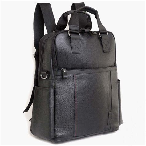 Mochila De Couro Para Notebook Bennemann London Preto