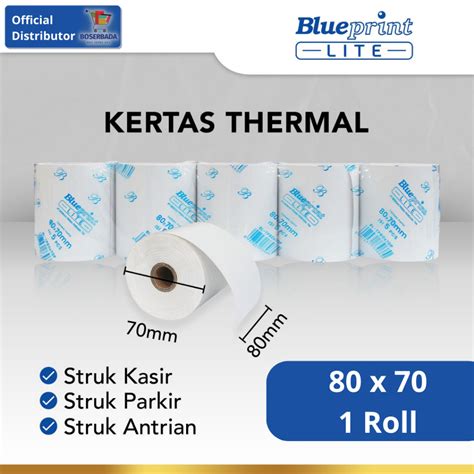 Jual BLUEPRINT LITE Kertas Struk Thermal Paper 80x70 Mm Shopee