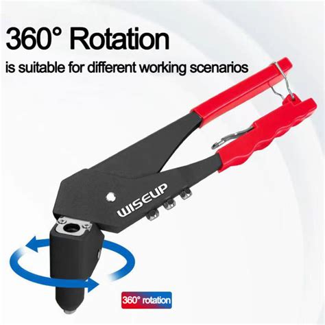 Wiseup Rotatable Portable Professional Heavy Duty Hand Riveter