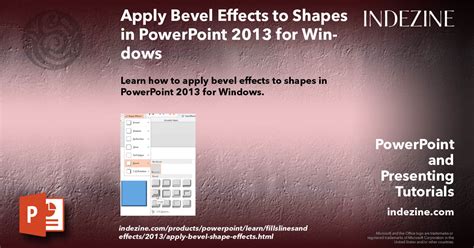 Apply Bevel Effects To Shapes In PowerPoint 2013 For Windows