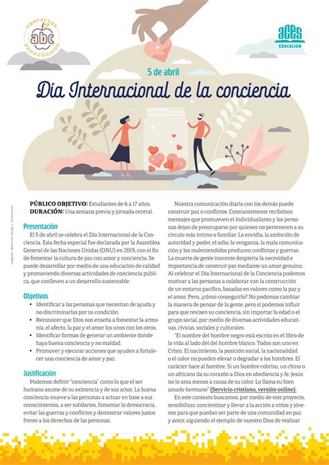 Proyecto Pedag Gico D A Internacional De La Conciencia By Editorial