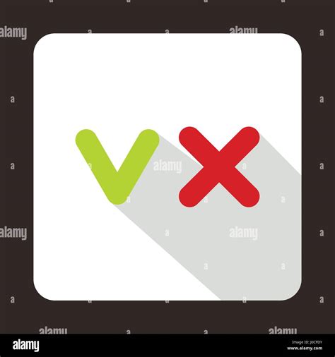 Green tick and red cross icon, flat style Stock Vector Image & Art - Alamy