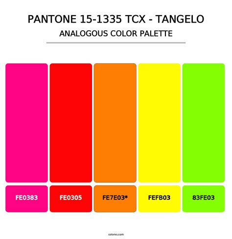 PANTONE 15 1335 TCX Tangelo Color Palettes Colorxs