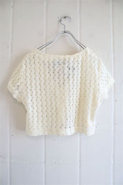 Ivory Short Sleeve Crochet Cardigan [l 204] Fizzvintage