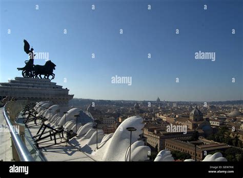 View From The Top Of Altare Della Patria Monumento Nazionale A