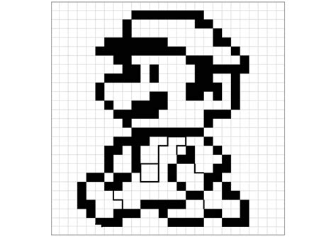 Mario - Pixel Art Coloring Pages for Kids