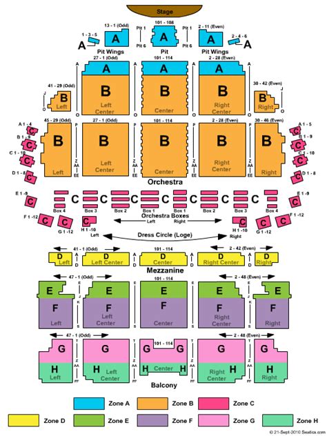 Boch Center Wang Theatre Boston Ma Seating Chart - Chart Walls