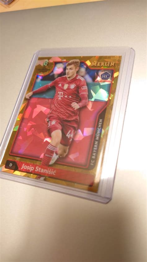 2021 22 TOPPS MERLIN UEFA CHAMPIONS LEAGUE SOCCER Josip Stanisic RC 50