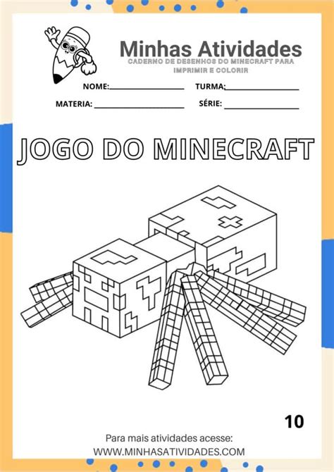 Atividades Do Minecraft Para Colorir