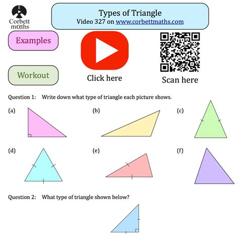 Types Of Triangles Textbook Exercise Corbettmaths