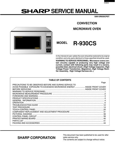 Sharp Microwave Oven Circuit Diagram Circuit Diagram