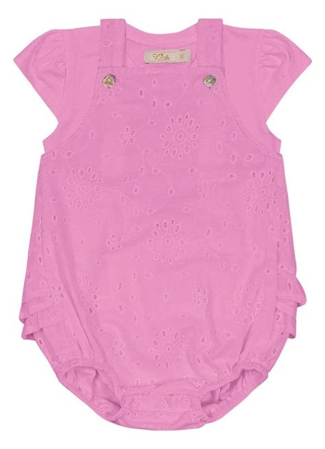 Conjunto Infantil Feminino Macaquinho Rosa Trick Nick