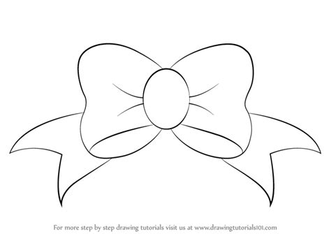 how to draw a bow step by step