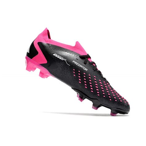 Adidas Predator Accuracy 1 Low FG Nero Core Bianco Rosa Shock Team