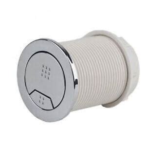 Wirquin Kara 72mm Pneumatic Chrome Dual Flush Push Button 2