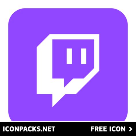 Free Purple Twitch Logo Square Rounded SVG, PNG Icon, Symbol. Download ...