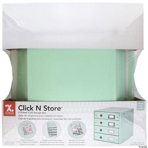 Xyron Click N Store Storage Box 4 Drawer Mintgreen