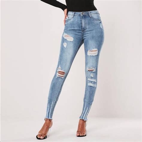 Missguided Jeans Missguided New Sinner High Waisted Ripped Skinny