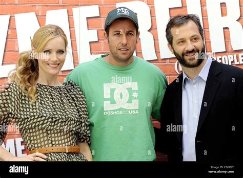 Leslie Mann Adam Sandler And Judd Apatow Photocall For The Film Funny