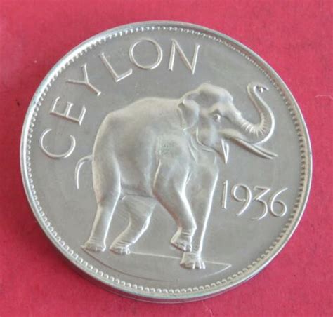 EDWARD VIII 1936 CEYLON PLAIN EDGE SILVER PROOF PATTERN CROWN EBay