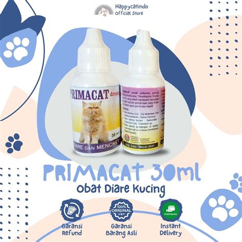 Jual PRIMACAT OBAT DIARE OBAT MENCRET UNTUK KUCING 30ML Shopee Indonesia