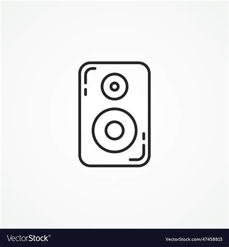 Speaker Line Icon Music Speakers Line Icon Vector Image