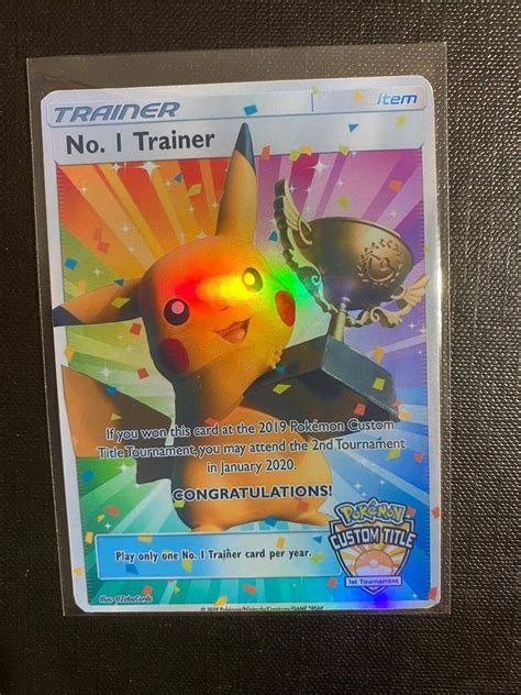 Trainer Pikachu Trophy Card No.1 1st Place Charizard Gx Ex Vmax V ...