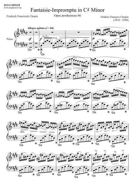 Free Piano Sheet Music Chopin Fantasie Impromptu On Sale